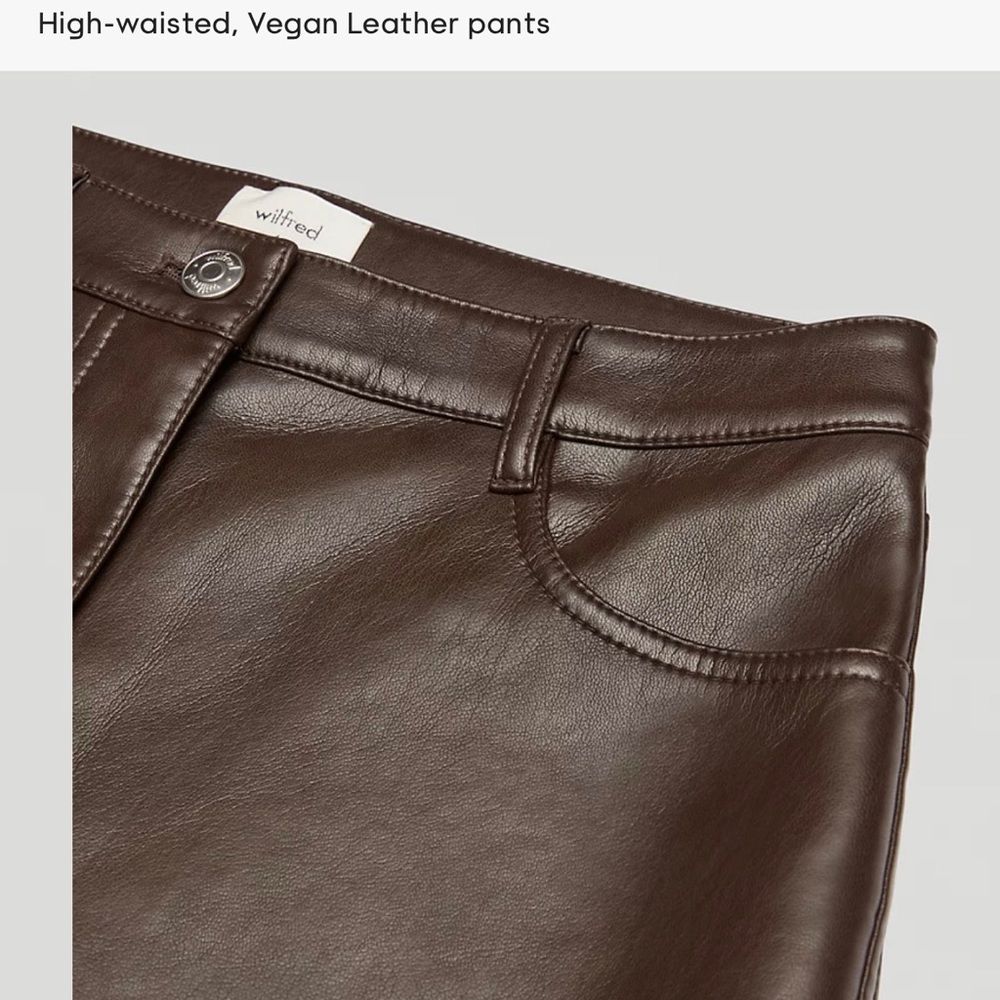 Aritzia Wilfred Melina Pants Rich Mocha Brown Short